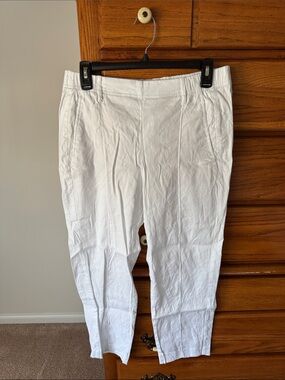 J. Jill White Cropped Chino Pants